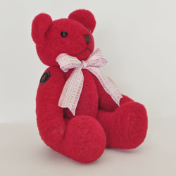 REDのテディベア　一点もの 2枚目の画像