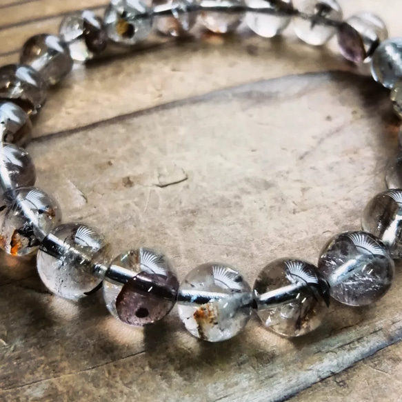 ◆パキスタン産オイルインハーキマーダイヤモンドのブレスレット 12000円（送料無料） 8.5mm 5枚目の画像