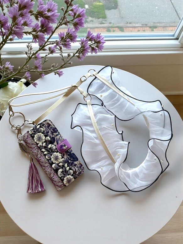 purple flower iPhoneケース/スマホケース 5枚目の画像