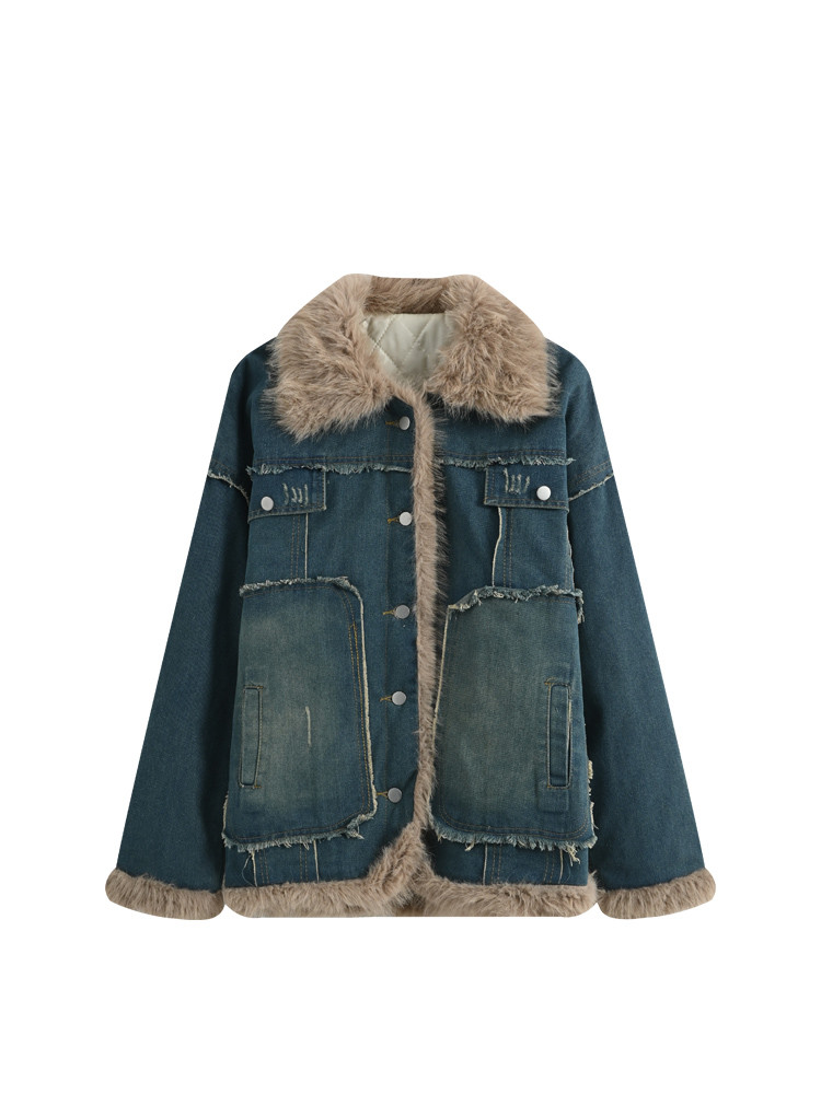 ビッグサイズのデニムジャケット女子2025秋はぽっちゃりしているのに、今年は爆発的なトップスが流行です。 7,045円