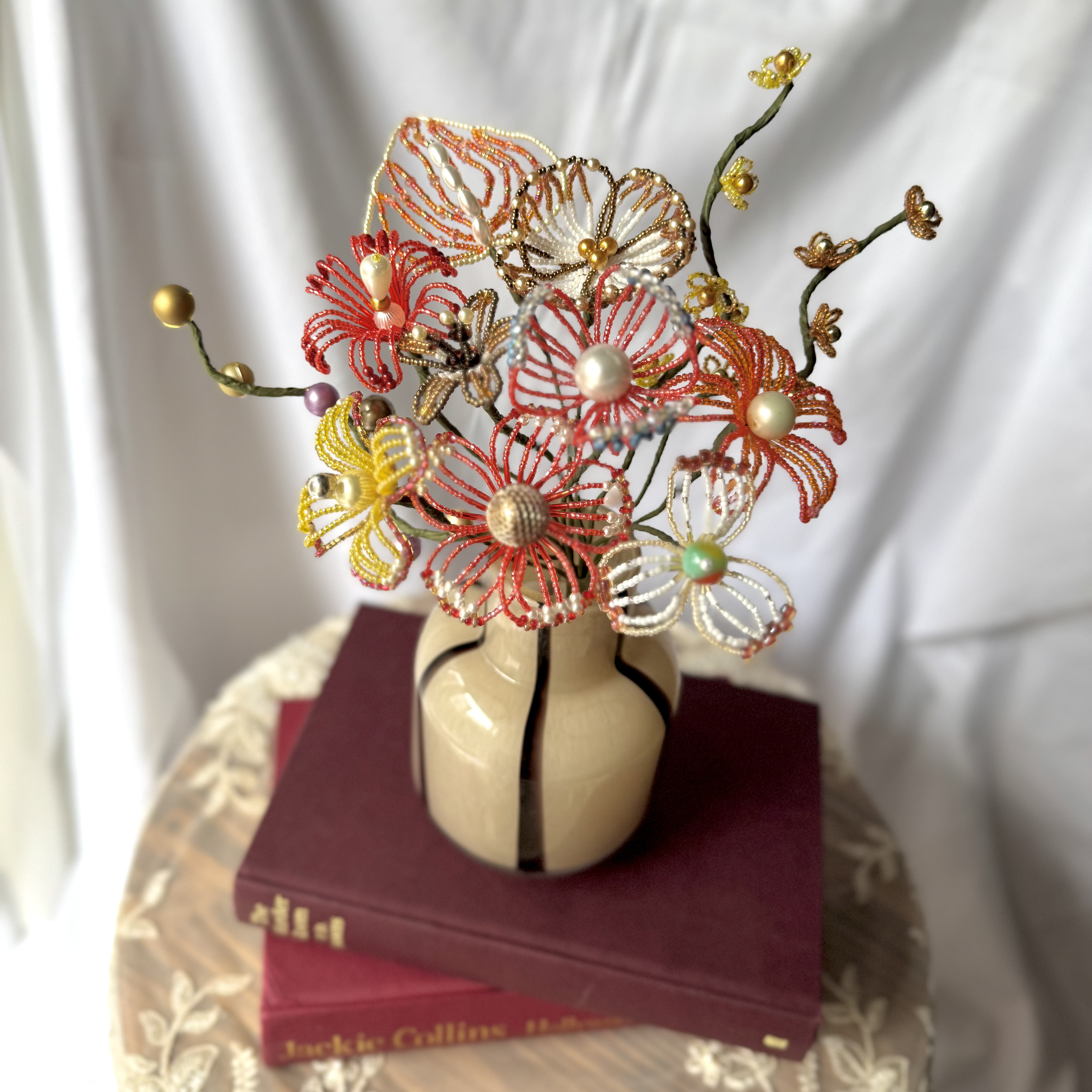 【AutumnPOP】ビーズフラワー　インテリア　ギフト