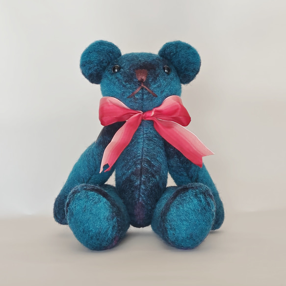 BLUEのテディベア　一点もの 1枚目の画像