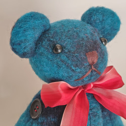 BLUEのテディベア　一点もの 6枚目の画像