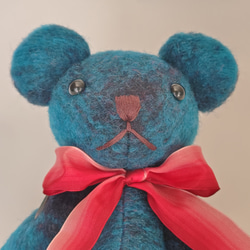 BLUEのテディベア　一点もの 5枚目の画像