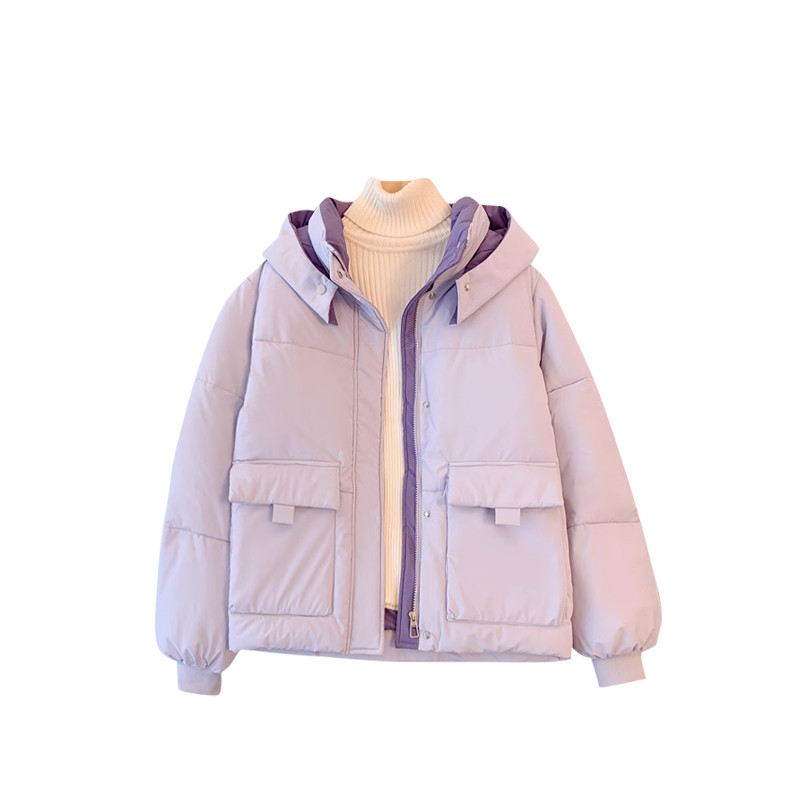 大きいヤードの暖かい減齢の羽毛の綿の服のコートの女の2025新型の秋の太った妹のパンの服です