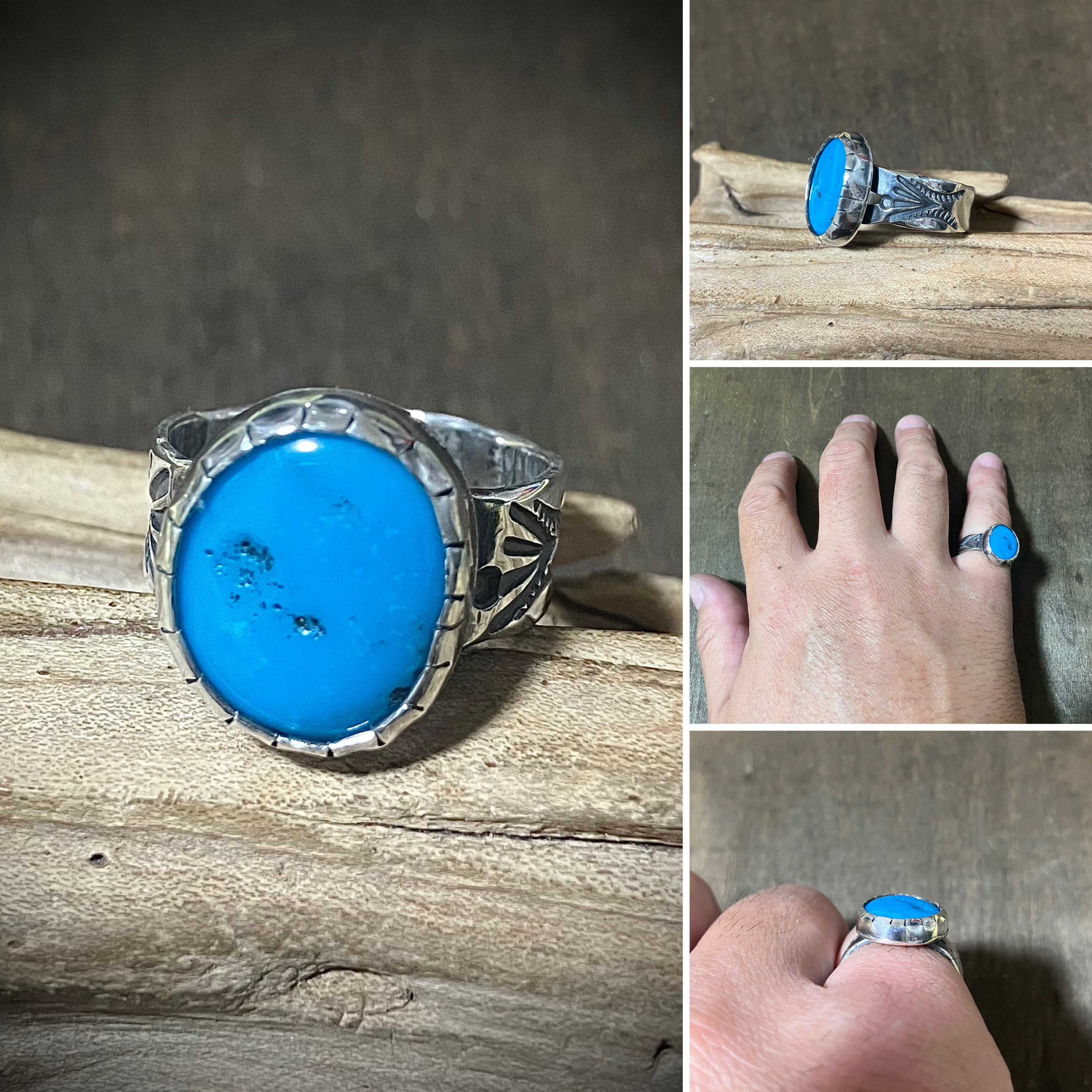 スリーピングビューティー　ターコイズ　シルバー　リング　指輪　12号　#インディアンジュエリー　ネイティブアメリカン