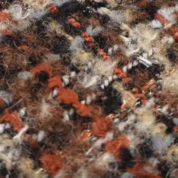 en-eたっぷりフリンジ・ツイードジャケット・茶系マルチカラー（裏地付き） 3枚目の画像