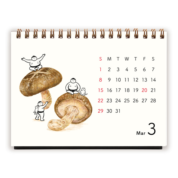 2026年おすもうカレンダー（卓上） 4枚目の画像