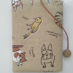 すずらんとへんてこうさぎ 文庫本サイズ ブックカバー ハンドメイド