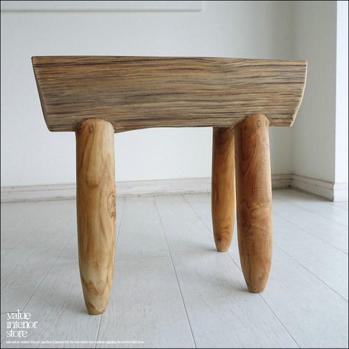★値下げ中★BALI Andrea Stool - チーク材とレザーのスツール ☆値下げ中☆BALI Andrea Stool - チーク材とレザーのスツール 【公式