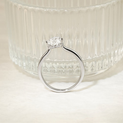 首飾り付き1ctハートリング R145H25925-W（4週間発送） 9枚目の画像