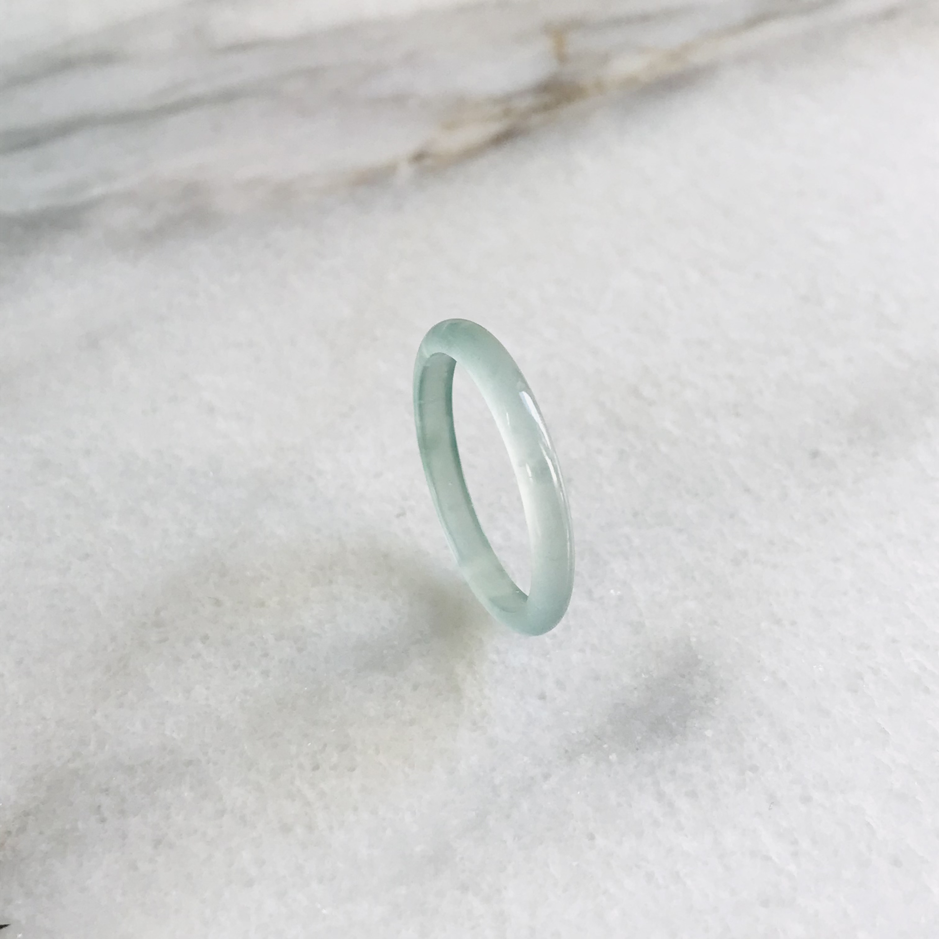 [R28-041］ ジェイド　JADE ヒスイ　本翡翠　くりぬき　リング　天然石　一点物　グアテマラ産　16号　指輪