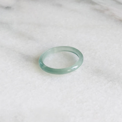 [R28-041］ ジェイド　JADE ヒスイ　本翡翠　くりぬき　リング　天然石　一点物　グアテマラ産　16号　指輪 2枚目の画像