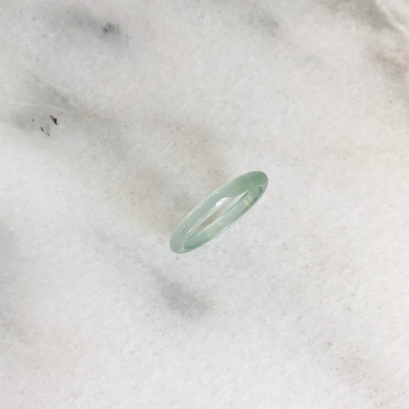 [R28-041］ ジェイド　JADE ヒスイ　本翡翠　くりぬき　リング　天然石　一点物　グアテマラ産　16号　指輪 3枚目の画像