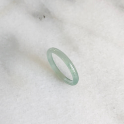 [R28-041］ ジェイド　JADE ヒスイ　本翡翠　くりぬき　リング　天然石　一点物　グアテマラ産　16号　指輪 5枚目の画像