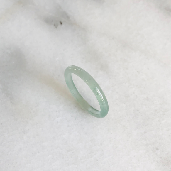 [R28-041］ ジェイド　JADE ヒスイ　本翡翠　くりぬき　リング　天然石　一点物　グアテマラ産　16号　指輪 5枚目の画像