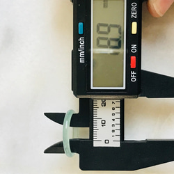 [R28-041］ ジェイド　JADE ヒスイ　本翡翠　くりぬき　リング　天然石　一点物　グアテマラ産　16号　指輪 12枚目の画像