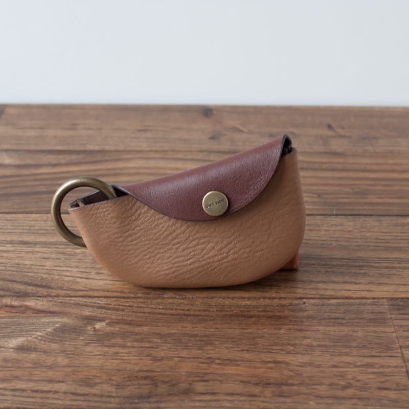 イタリア製牛革のキーケース ／ カラーコンビ