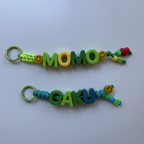 ネームストラップ キーホルダー ストラップ カラフル パラコード 名前