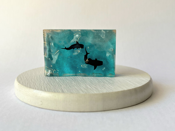 ジンベイザメの（アクアブルー）オブジェ / レジン / インテリア / 置物 / 夏 / 海 7枚目の画像