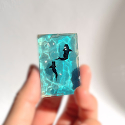 ジンベイザメの（アクアブルー）オブジェ / レジン / インテリア / 置物 / 夏 / 海 6枚目の画像