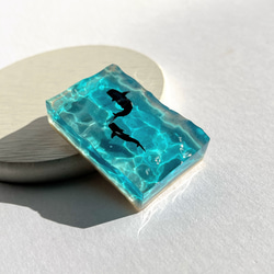 ジンベイザメの（アクアブルー）オブジェ / レジン / インテリア / 置物 / 夏 / 海 5枚目の画像