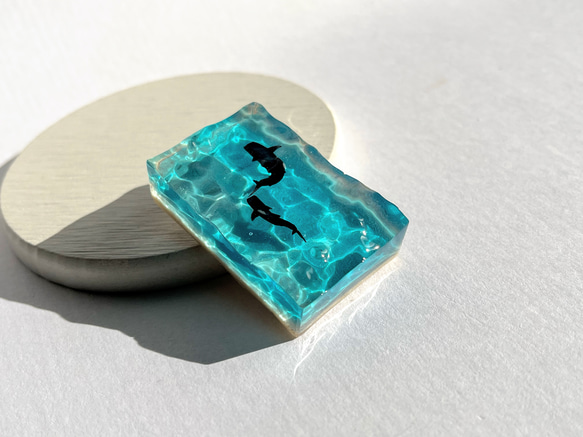 ジンベイザメの（アクアブルー）オブジェ / レジン / インテリア / 置物 / 夏 / 海 5枚目の画像