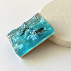 ジンベイザメの（アクアブルー）オブジェ / レジン / インテリア / 置物 / 夏 / 海 9枚目の画像