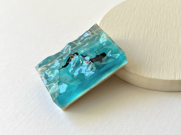 ジンベイザメの（アクアブルー）オブジェ / レジン / インテリア / 置物 / 夏 / 海 9枚目の画像