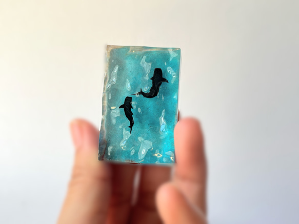 ジンベイザメの（アクアブルー）オブジェ / レジン / インテリア / 置物 / 夏 / 海 10枚目の画像