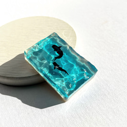 ジンベイザメの（アクアブルー）オブジェ / レジン / インテリア / 置物 / 夏 / 海 4枚目の画像