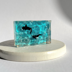 ジンベイザメの（アクアブルー）オブジェ / レジン / インテリア / 置物 / 夏 / 海 2枚目の画像