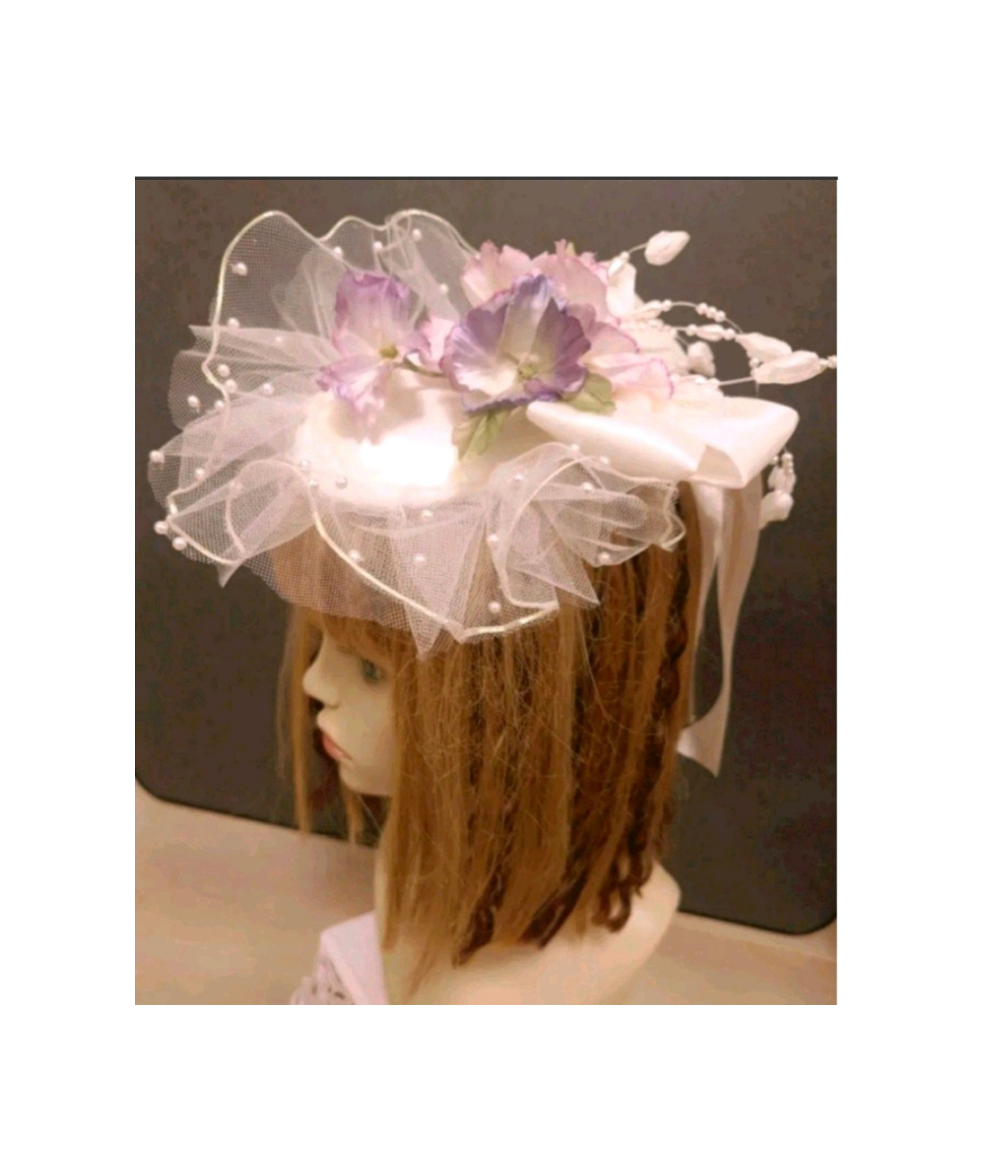 ②【年に一度の年度末決算対象品】ご購入希望の方はお気に入後に14800円に訂正→ご購入 ピンクのパンジーのト―ク帽 12,160円