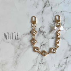 キラキラcharmmyりぼん ハンドストラップ 落下防止スマホストラップ 手首 リストストラップ 5枚目の画像