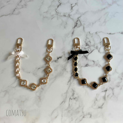 キラキラcharmmyりぼん ハンドストラップ 落下防止スマホストラップ 手首 リストストラップ 3枚目の画像