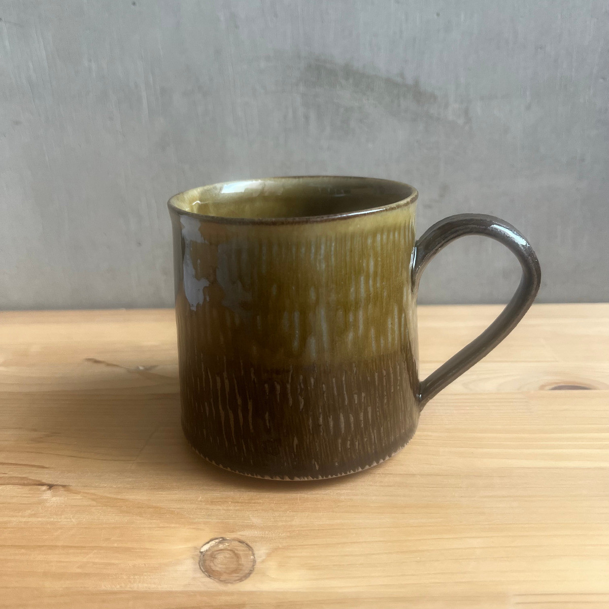 小石原焼 マグカップ コーヒーカップ 飴 ツートン 森山寛二郎 實山窯 陶器 食器 器 026