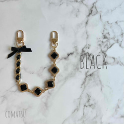 ≪全機種対応≫キラキラcharmmyりぼん ハンドストラップ付きスマホケース 落下防止スマホストラップ付きスマホカバー 6枚目の画像