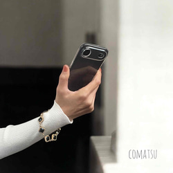 ≪全機種対応≫キラキラcharmmyりぼん ハンドストラップ付きスマホケース 落下防止スマホストラップ付きスマホカバー 13枚目の画像