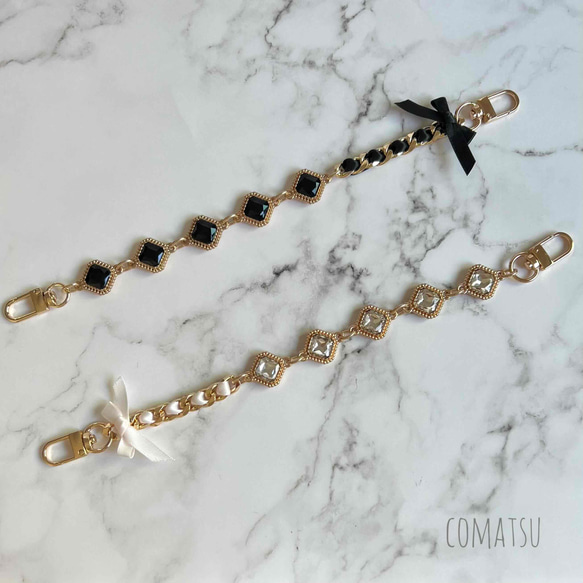 ≪全機種対応≫キラキラcharmmyりぼん ハンドストラップ付きスマホケース 落下防止スマホストラップ付きスマホカバー 7枚目の画像