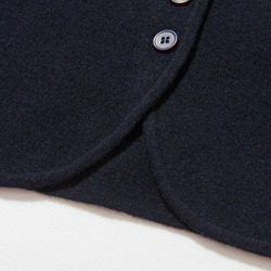 快適さとスタイルを両立　上質なウール100%のニットベスト　ウール100％　ネイビー　251101-2 7枚目の画像