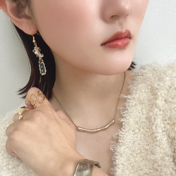 冬限定2025 水玉ピアス 冬ピアス オケージョン 結婚式 クリアアクセ