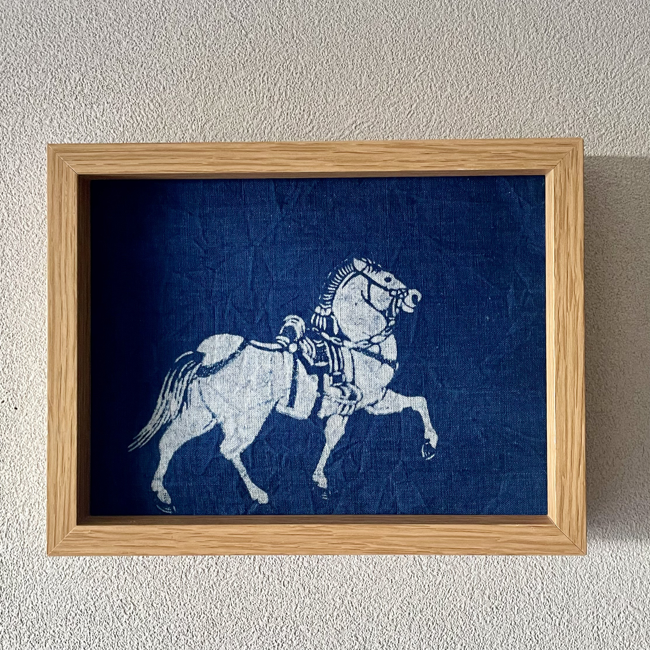 天然藍染め来年の干支【午】額装付き 4,900円