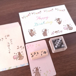 【再販】音符のライン　はんこ　ラバースタンプ　音楽　 7枚目の画像