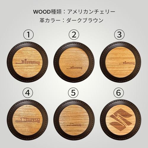 Jimny☆JB64/JB74/JC74用 カスタム ホーンボタンカバー 本革×天然木
