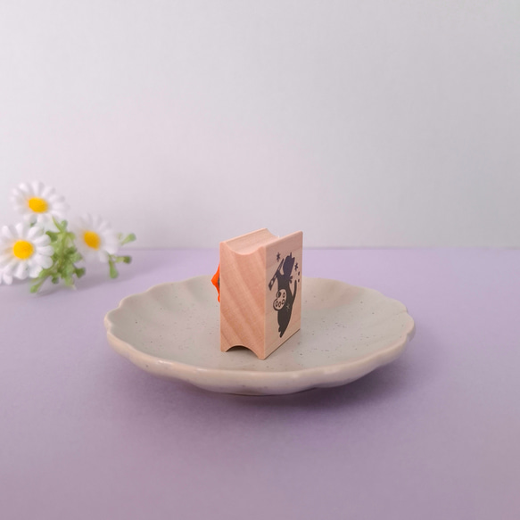 お絵描き猫　はんこ　ラバースタンプ　　芸術　絵画　 4枚目の画像