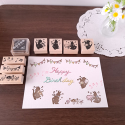 お絵描き猫　はんこ　ラバースタンプ　　芸術　絵画　 8枚目の画像