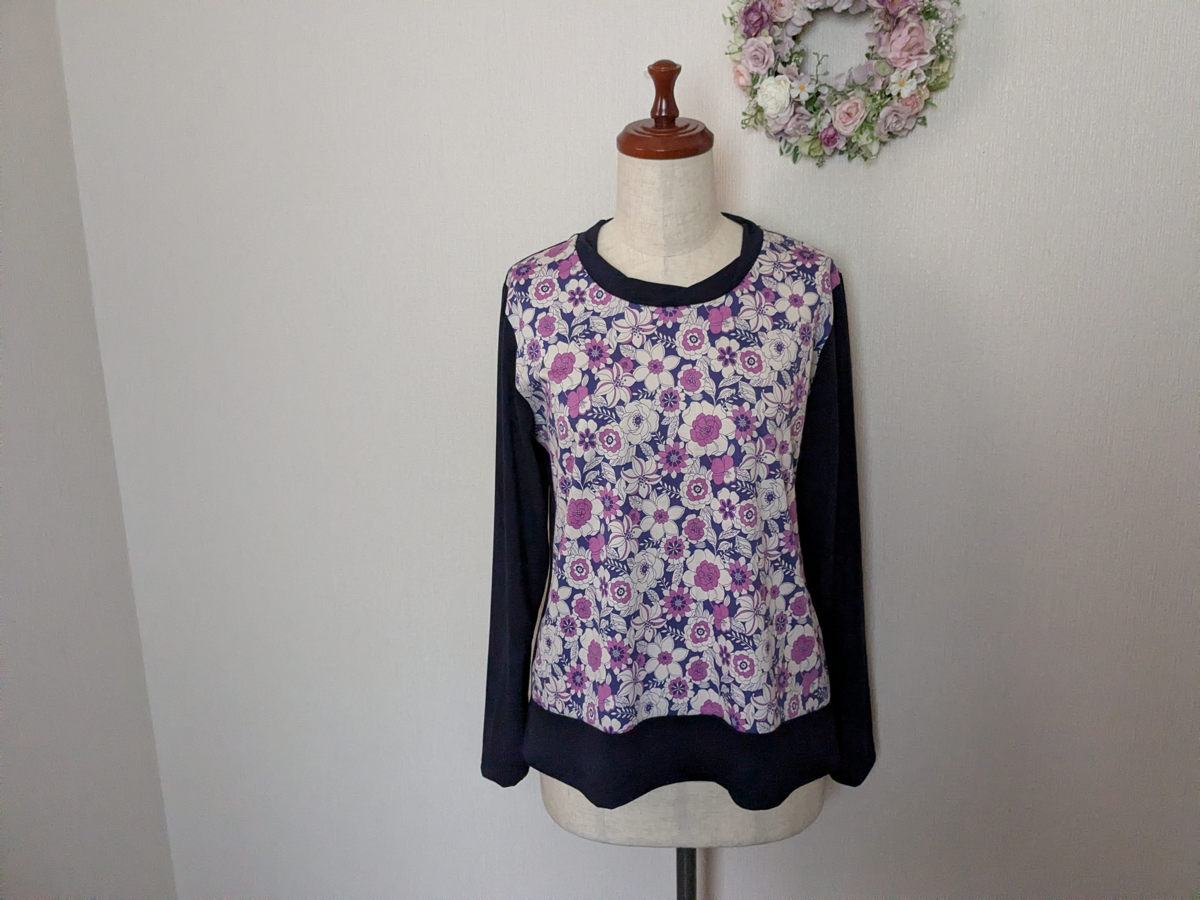 高級綿で製作　抜群の肌触り　ねじり衿のお洒落カットソー　ご希望サイズでオーダー可