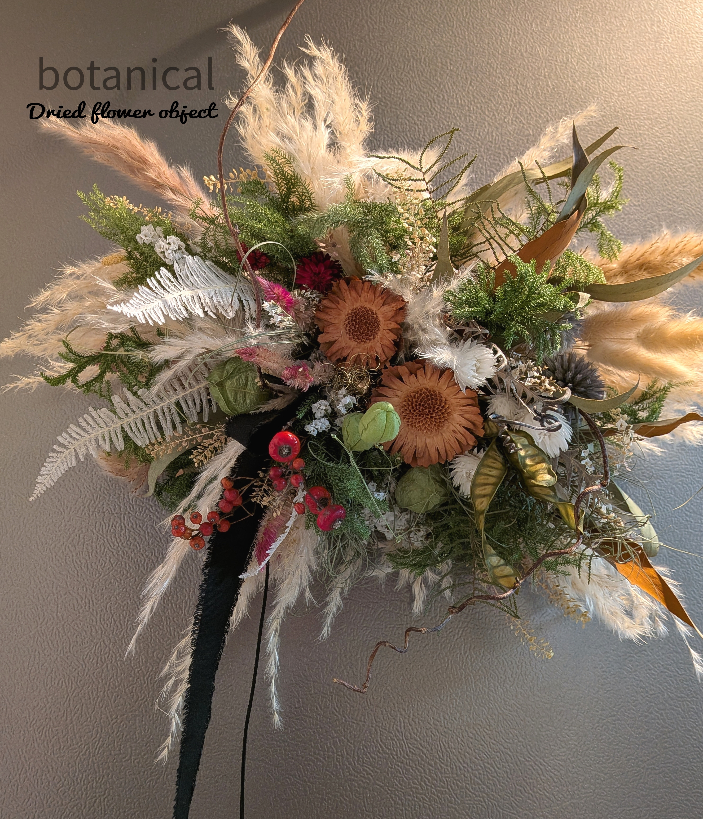 ＊フラワーオブジェ　年末年始を彩る華やかボタニカル オブジェ　大型　──sold out──