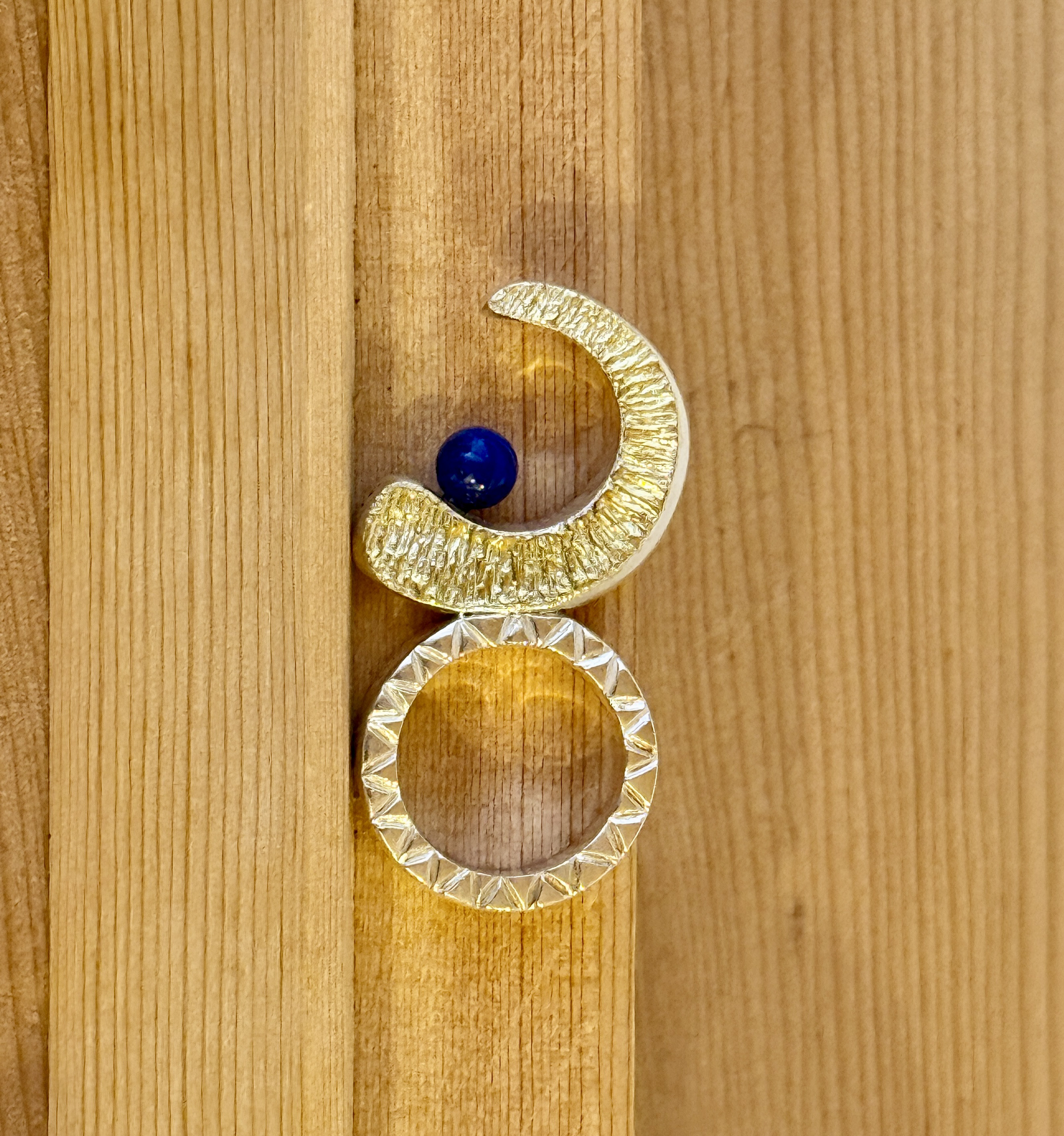 純銀月と太陽リング