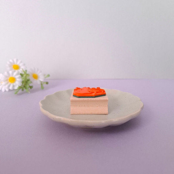 ピアノを弾くうさぎ　はんこ　ラバースタンプ　音楽　楽器　音符 8枚目の画像